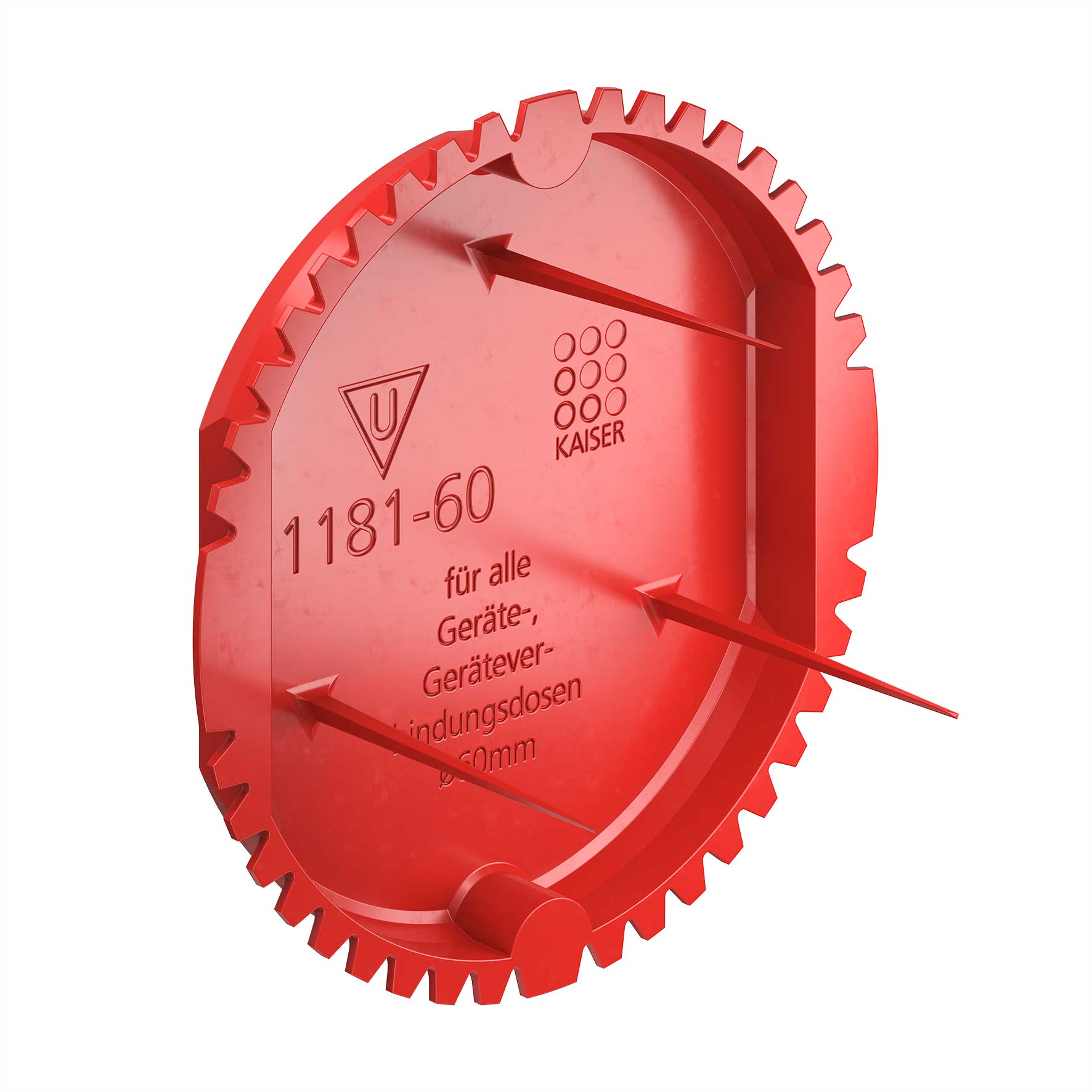 1181-60 1181-60 Signal-Deckel Ø 60 mm für Gerätedosen - Зображення 1