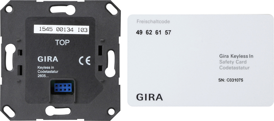 263500 Вставка цифрового кодового замока Gira Keyless In - Зображення 1