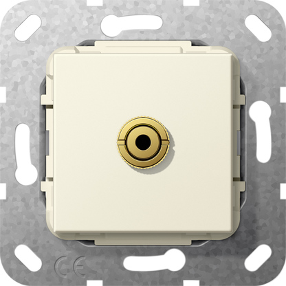 Міні-джек 3,5мм розгалужувальний кабель, кремовий глянцевий