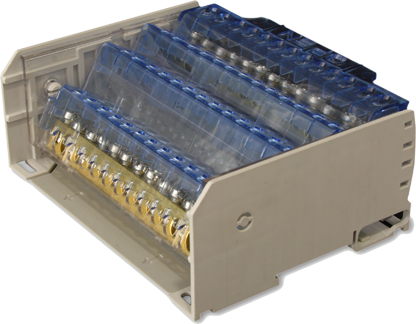 38122 Distribution block 2 pole grey 125A for 13 copper conductors
