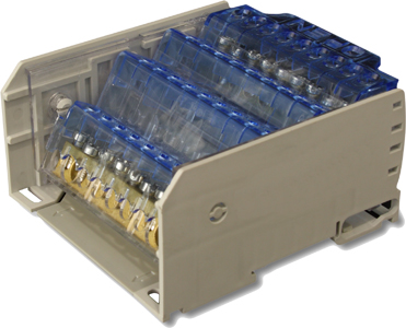 38123 Distribution block 2 pole grey 125A for 9 copper conductors