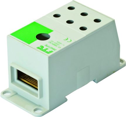 38401PE Distribution block 1 pole green 600A 16 connections