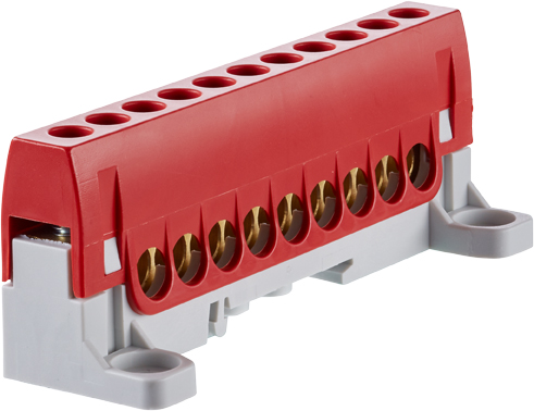 870GFS9RD 870GFS9RD Neutral and earthing terminal touch safe red - Зображення 1