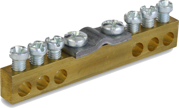 909 909 Bath earthing bar up to 16 sqmm - Зображення 1