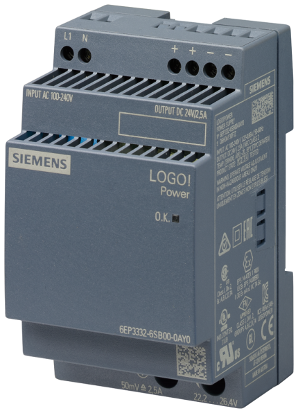 6EP3332-6SB00-0AY0 LOGO!Power/1AC/24VDC/2.5A