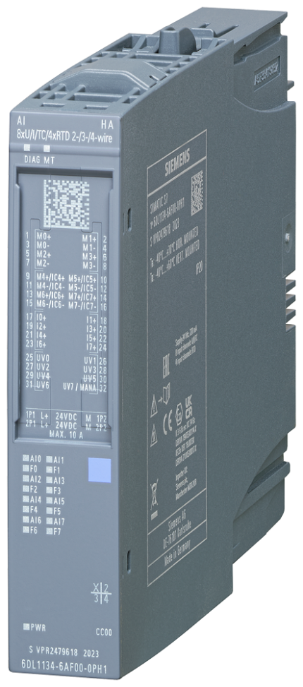 6DL1134-6AF00-0PH1 ET 200SP HA, AI 8xU/I/TC/4xRTD HA
