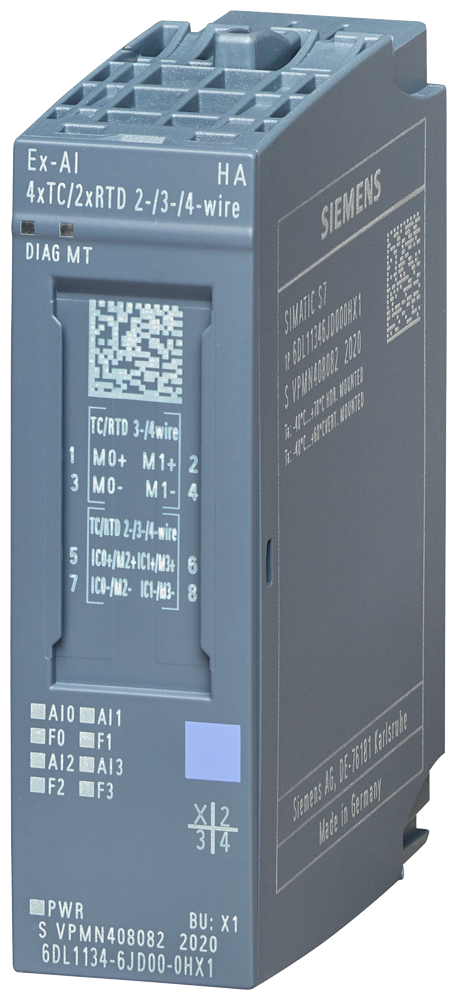 p_pcs7_xx_766p 6DL1134-6JD00-0HX1 ET 200SP HA, EX-AI 4xTC/2xRTD 2-... - Зображення 1