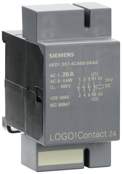 6ED1057-4CA00-0AA0 LOGO! Contact Mod., DC 24V, 3NO/1NC