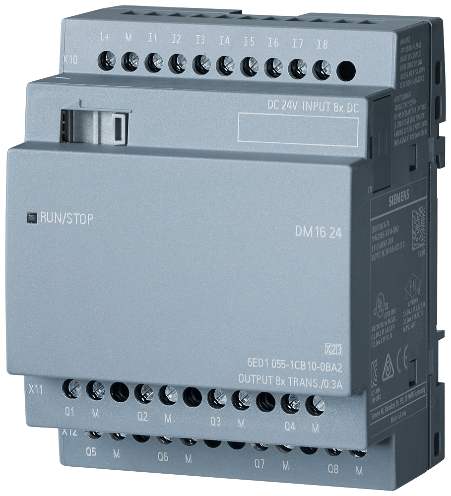 p_st7_xx_6814p 6ED1055-1CB10-0BA2 LOGO! DM16 24 Exp. mod., 4 MW, 8... - Зображення 1