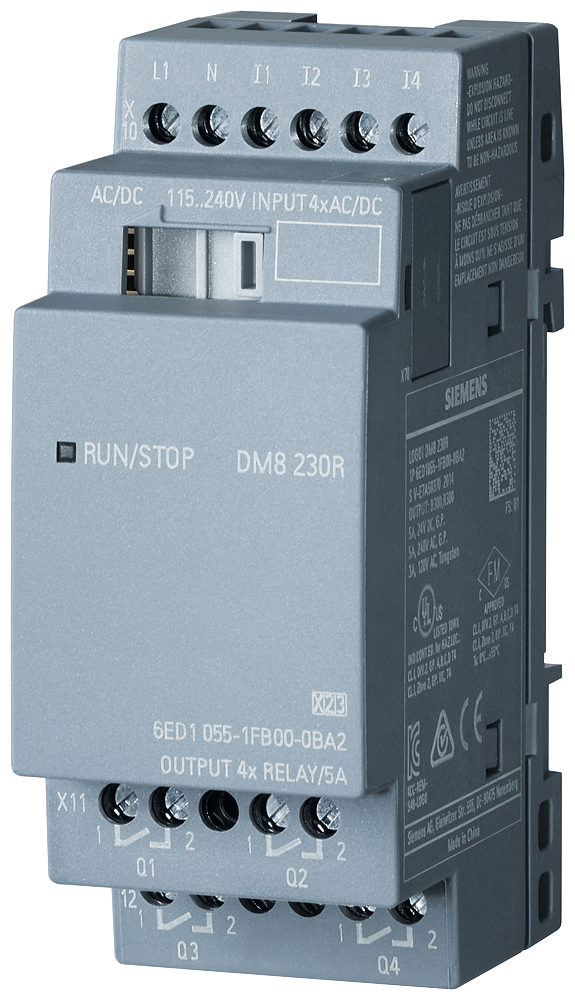 p_st7_xx_6815p 6ED1055-1FB00-0BA2 LOGO! DM8 230R Exp. mod. 2 MW, 4... - Зображення 1
