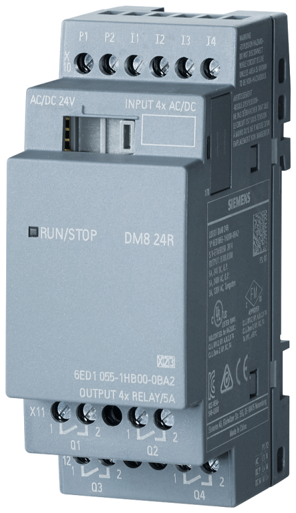 6ED1055-1HB00-0BA2 LOGO! DM8 24R Exp. mod. 2 MW, 4...