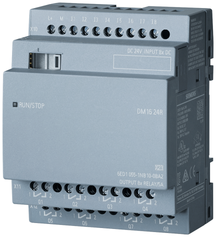 6ED1055-1NB10-0BA2  LOGO! DM16 24R Exp. mod. 4 MW,  ...