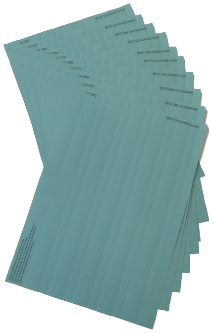 6ES7392-2AX00-0AA0 Labeling sheet f. SM, petrol, 10un.