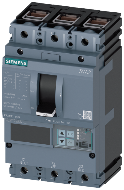 3VA2110-0MQ36-0AA0 MCCB_IEC_FS160_3P_200KA_ETU860M_...