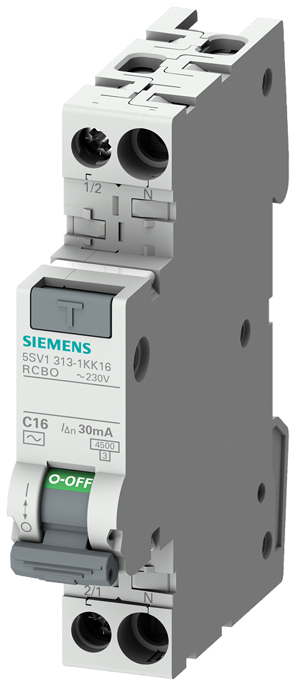 G_I202_XX_44265P 5SV1313-1KK04 RCBO compact 4,5kA Type AC 30mA C4 - Зображення 1