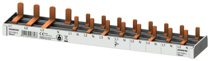 5ST3783-0  Pin Busbar 10mm2,1xRCCB 3p/N+8xC...