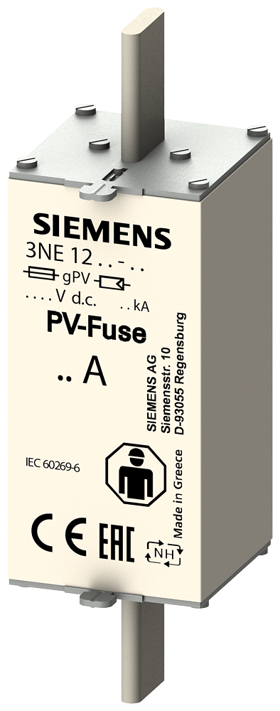 3NE1327-5E PV fuse link, with blade contacts