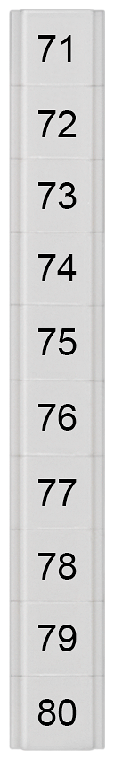 8WH8141-2AB75 LABELS,FLAT,TRANSV.,71-80, S. 5