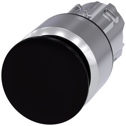 3SU1050-1AA10-0AA0  Mushroom pushbutton, 30mm, black