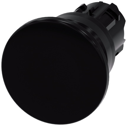 3SU1000-1BD10-0AA0  Mushroom pushbutton, 40mm, black