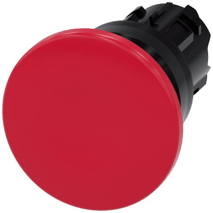 3SU1000-1BD20-0AA0 Mushroom pushbutton, 40mm, red