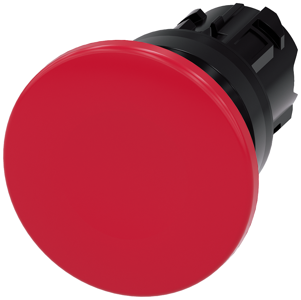 G_IC03_XX_06973P 3SU1000-1BD20-0AA0 Mushroom pushbutton, 40mm, red - Зображення 1