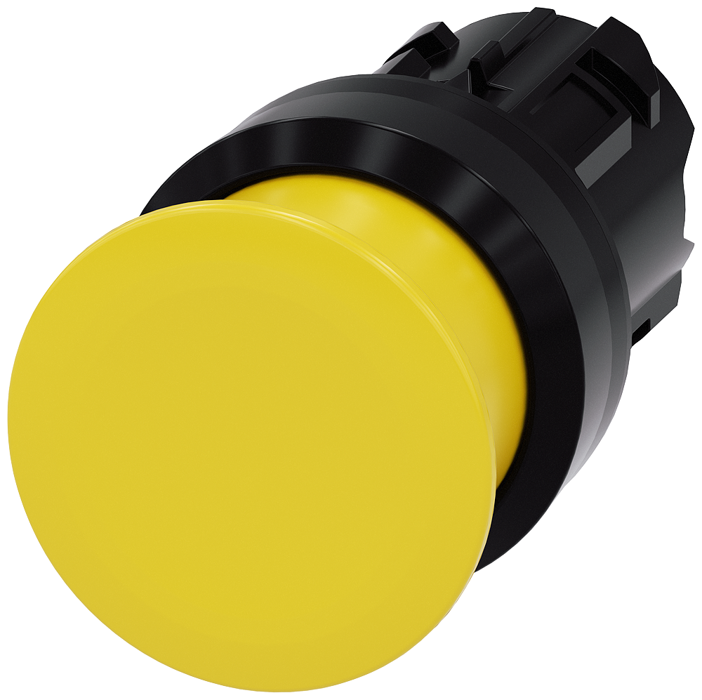 G_IC03_XX_06986P 3SU1000-1AD30-0AA0 Mushroom pushbutton, 30mm, yellow - Зображення 1