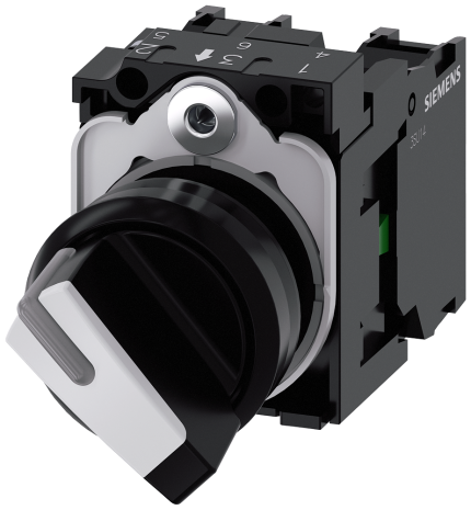 3SU1100-2BF60-1MA0  Selector switch, O-I, black, white