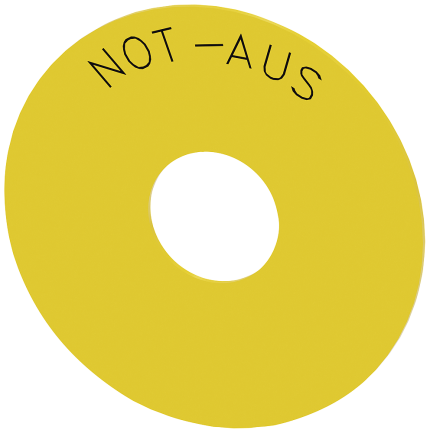 3SU1900-0BC31-0AS0  EMERGENCY STOP backing plate, ye...