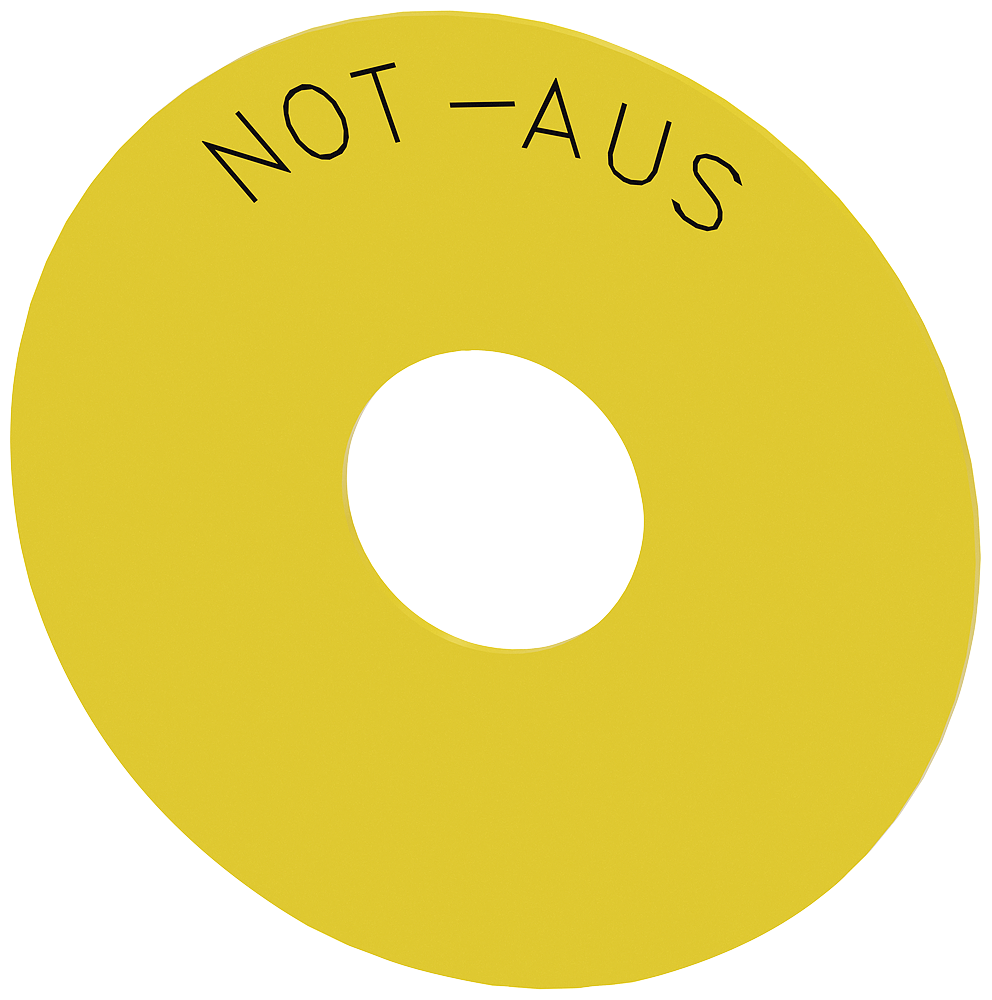 G_IC03_XX_07739P 3SU1900-0BC31-0AS0 EMERGENCY STOP backing plate, ye... - Зображення 1