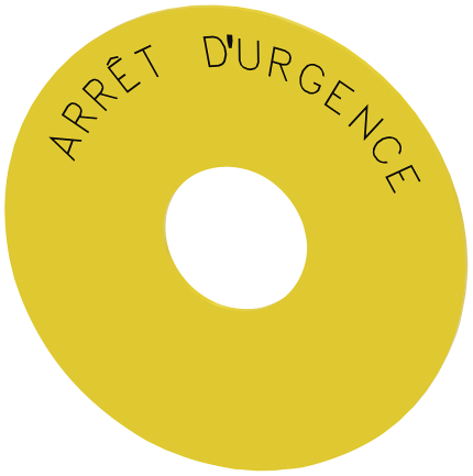 3SU1900-0BC31-0GQ0 EMERGENCY STOP backing plate, ye...