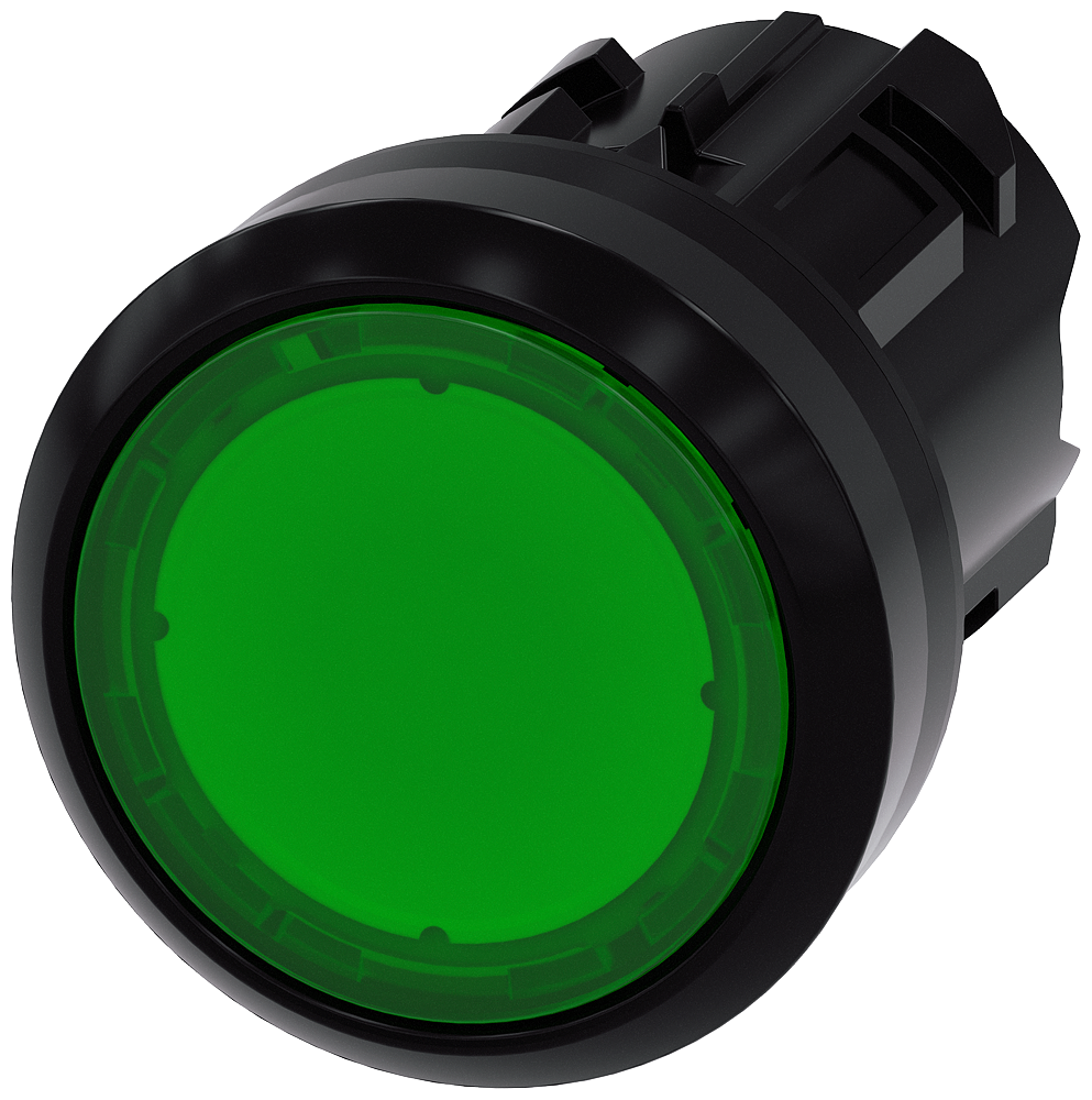 G_IC03_XX_07904P 3SU1001-0AB40-0AA0 Illuminated pushbutton, green - Зображення 1