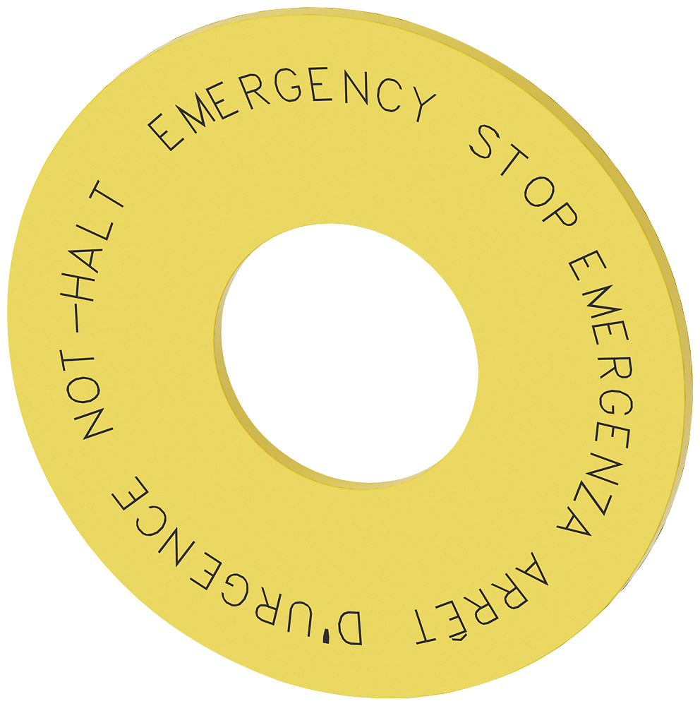 G_IC03_XX_24171P 3SU1900-0BN31-0NC0 EMERGENCY STOP backing plate, ye... - Зображення 1