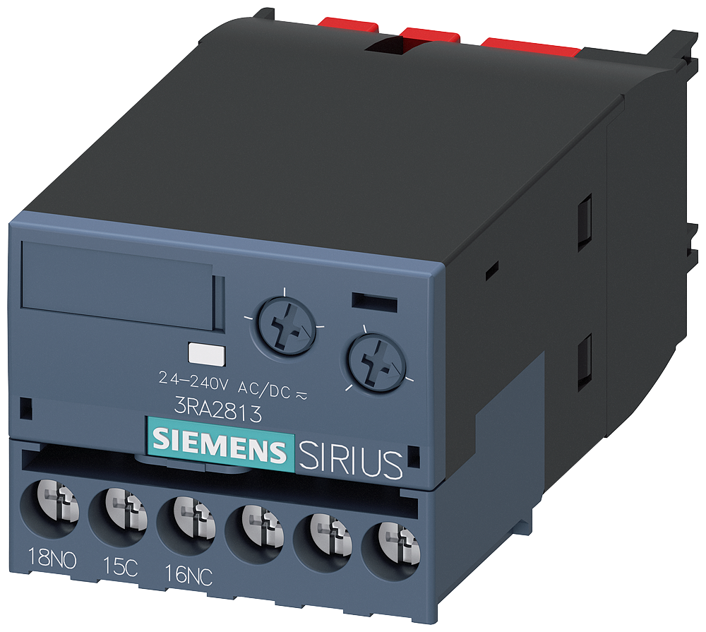 G_NSA0_XX_00626P 3RA2813-1AW10 AUX. SWITCH ON-DELAY UC24-240V 0... - Зображення 1