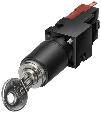3SB2210-4PB01 KEYSWITCH, CES, I-O-II, 1NO+1NO