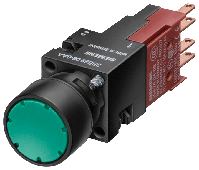 P_NSD0_XX_00797P 3SB2226-0AE01 ILL. PUSHBUTTON, GREEN, W2X4.6D,... - Зображення 1